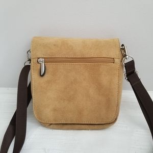Travelon Antitheft Small Faux Suede Crossbody Bag